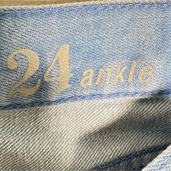 J. Crew light wash floral print toothpick ankle jeans size 24 B98 - Picture 3 of 5